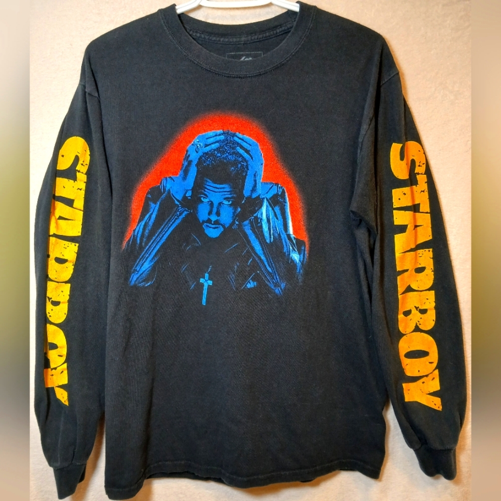 The Weeknd Starboy Long Sleeve Album Shirt Black Men’s Size Medium XO
